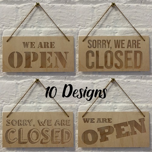 Open closed sign double sided - sign,