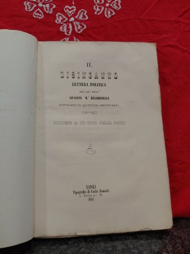 Libro antico1865 disinganno - libro,
