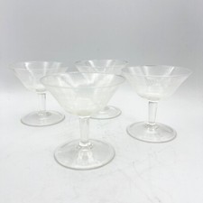 Servizio di Bicchieri vetro a calice vintage in cristallo Champagne anni 50