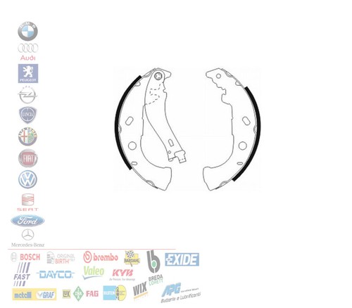 Ganasce freno posteriore fiat - posteriore,