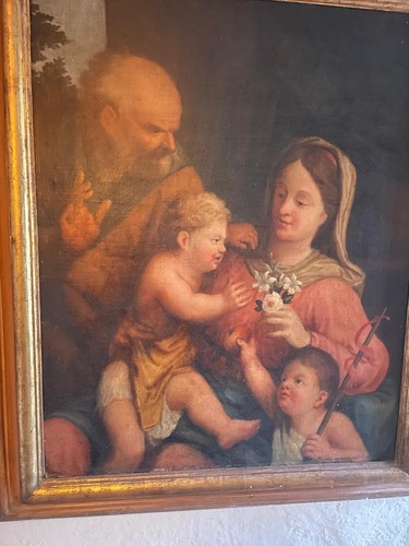 Olio tela sacra famiglia - su,