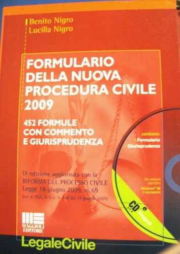 Nigro formulario della nuova - formulario,