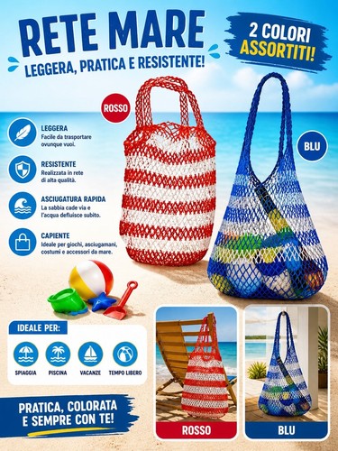 Borsa mare rete - a, portagiochi