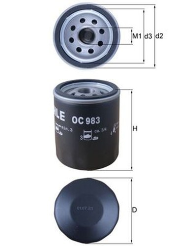 Filtro olio mahle - filtro, 983