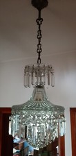 Lampadario a Mongolfiera di Boemia periodo anni '50. 