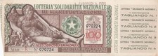 LOTTERIA SOLIDARIETA´ NAZIONALE - AUTODROMO DI MONZA / Biglietto da Lire 100 _ E