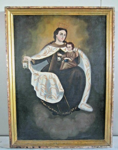 Quadro tela religiosa antica - religiosa,