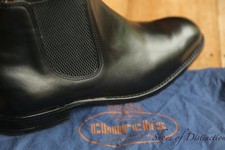 Scarpe stivali Chelsea Church's Stanfford in pelle nera UK 7 F US 8 EU 41