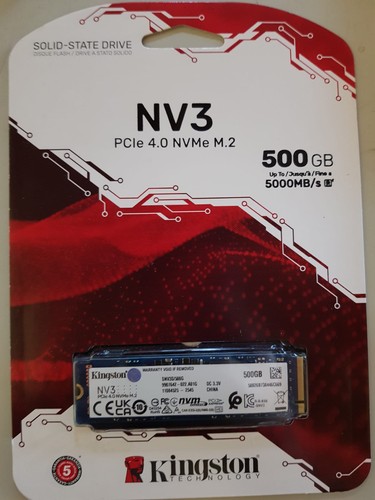 Ssd interno kingston nv3 - nv3, 500gb