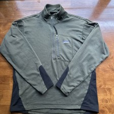 Patagonia R1 2002 Pullover 1/2 Zip Verde Oliva/Nero Uomo Large 