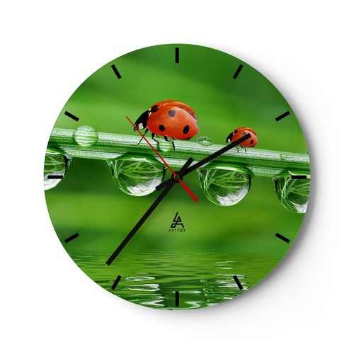 Orologio parete vetro - orologio, in