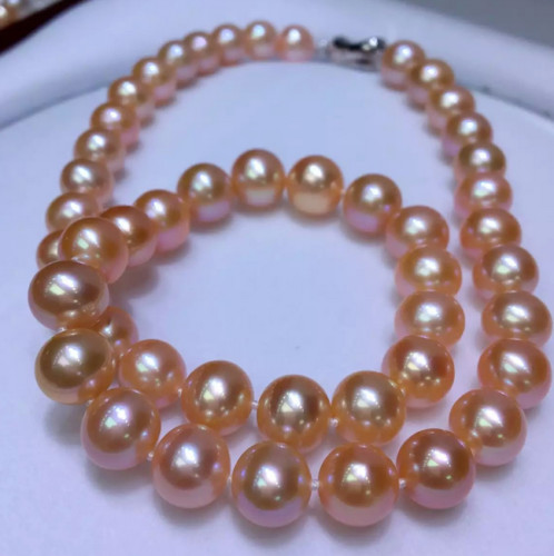 Collana perle rosa tonda - di,