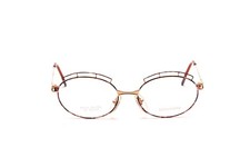 Occhiali vintage 24 KT placcati oro ovali INCOGNITO staffa oro colorato 55-15mm F2