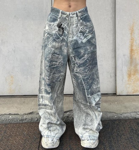 Jeans uomo blu denim - , larghi