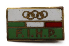 distintivo federazione italiana hockey prato gruppo olimpionico spilla smaltato