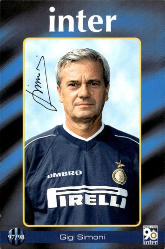 Cartolina gigi simoni - simoni, inter