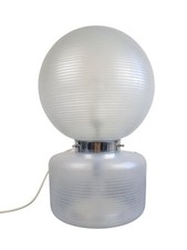 Lampada Vetro Doppia Illuminazione Modernariato Anni 70 / 80
