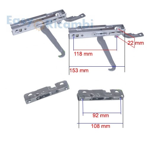 Kit cerniere forno porta