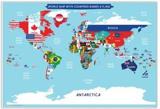Poster Mappa del Mondo con