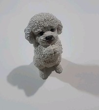 Statuina cane in resina Bichon