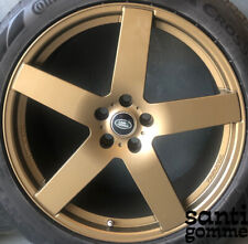 4 CERCHI IN LEGA LAND ROVER DEFENDER 9 X 22 " FONDMETAL BRONZO NUOVI