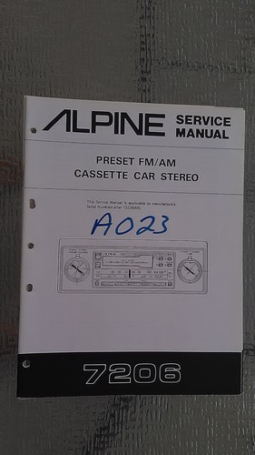 Alpine 7206 manuale - alpine,