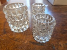 3 piccoli bicchieri in vetro Murano bugnato, Ercole Barovier