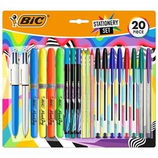 Confezione da 20 penne Bic Multicolor assortite - Kit scuola lavoro