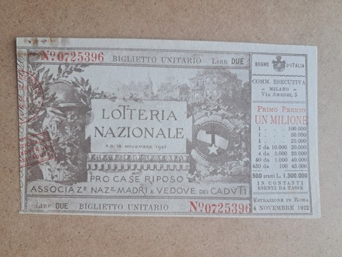 Biglietto lotteria nazionale - lotteria,