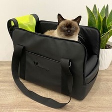 Elegante borsa porta gatti comoda compagnia aerea gattino borsa da viaggio animali domestici con rete