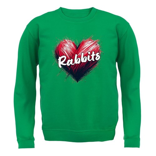 Love heart rabbits felpa - felpa, con