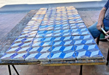 LOTTO DI 40 PZ. ANTICHE MATTONELLE PIASTRELLA MAIOLICA SICILIANA  VEDI DESCRIZ.