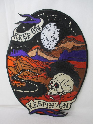 Grande biker skull ricamo - grande,