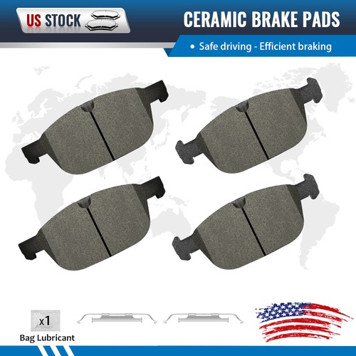 Front ceramic brake pads with - brake,