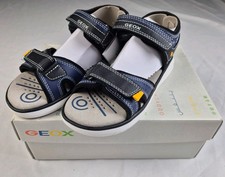 Geox J S Maratea sandali bambino giallo navy taglia UK taglia 11/5