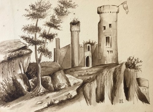 Disegno lavis inchiostro - disegno,