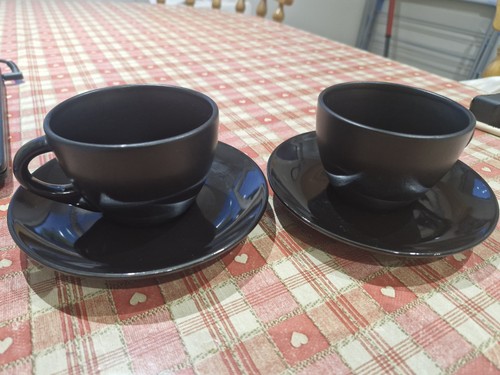 Tazze tè piatte e 2 - da,