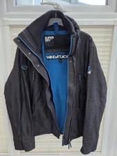 Giacca a vento uomo XXL 2XL Superdry grigio argento e blu. Ottime condizioni.