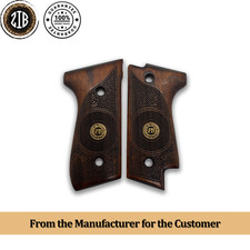 ZIB GRIPS Beretta 92S impugnatura pistola fatta a mano in legno di noce Ars.010