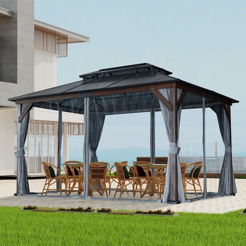 10x13 outdoor hardtop wood - 10x13,