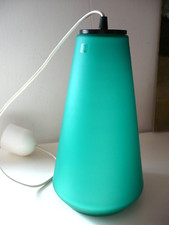 LAMPADARIO IN VETRO OPALINO VERDE VETRI DI MURANO VINTAGE