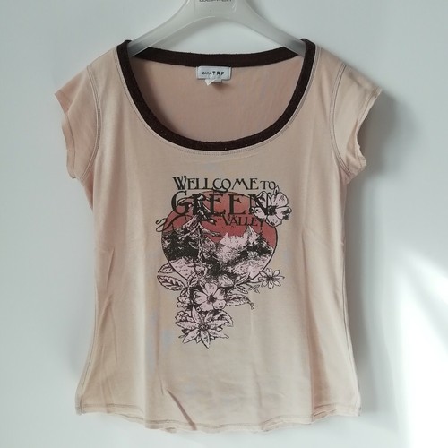 Maglia zara beige con bordi - zara,