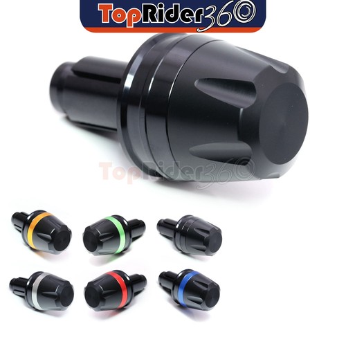 Black cnc bar end sliders - black,