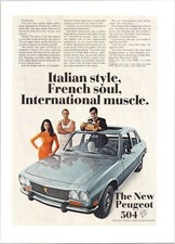 Pubblicità Peugeot 504 auto