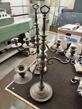 Coppia CANDELABRI in bronzo pieno Stile Provenzale Integri con Patina originale