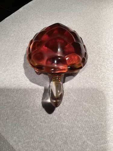 Lalique amber crystal - amber, turtle