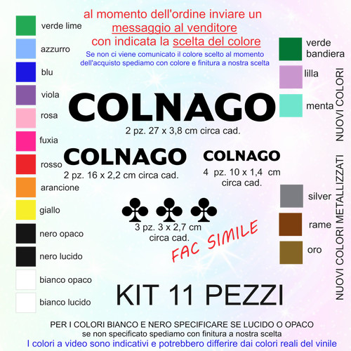 Adesivi colnago decals - adesivi,