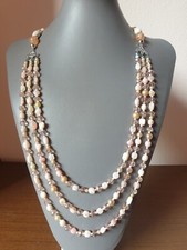 ???COLLANA DONNA PIETRE DURE + ORECCHINI MADREPERLA, AGATA, PERLE, CRISTALLI 