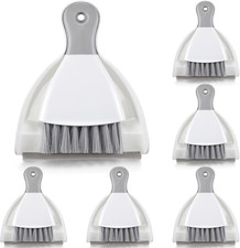6 Sets Mini Dustpan and Brush Set Small Broom and Dust Pan Portable Multifunctio