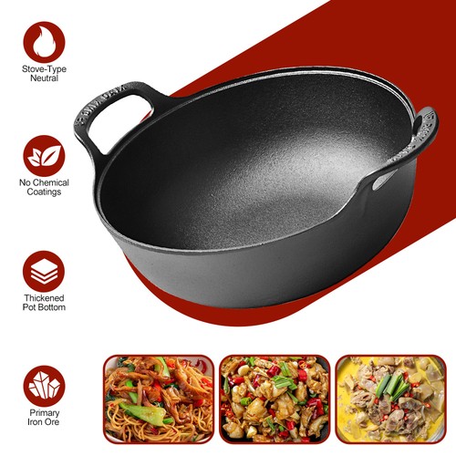 Wok ghisa 30 cm - 24/30,